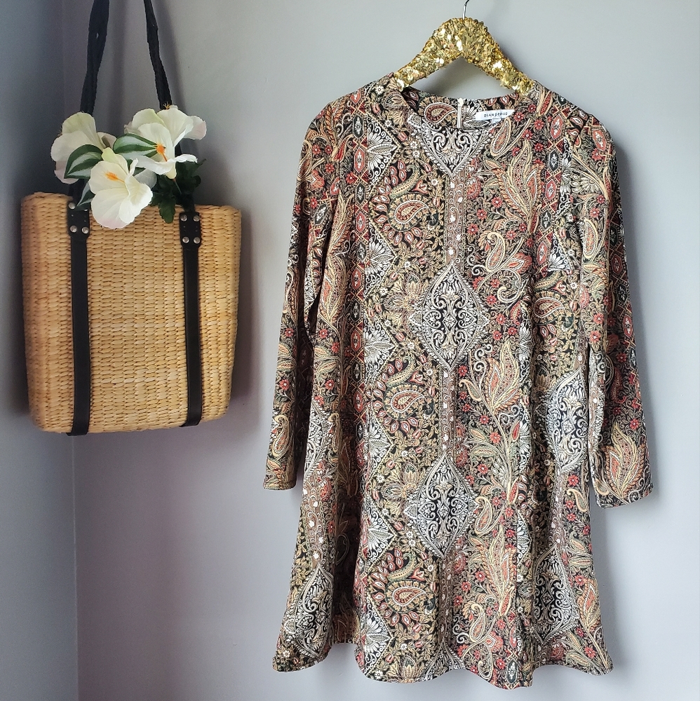 Glamorous Paisley Print Swing Dress XS